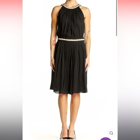 L'AGENCE Black Silk Halter Neck Cocktail Dress 8 - Picture 1 of 8